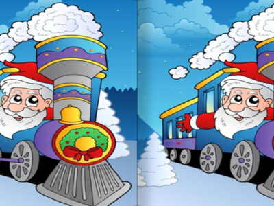 Jeu des 7 Différences : Le Train du Père Noël